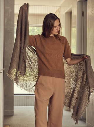 Organic Un-Dyed Chyangra Shawl | Cashmere Shawls