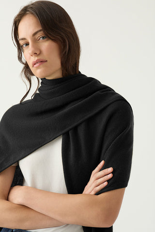 Black Soft Triangle Cashmere Scarf | Cashmere Scarves | Kasmiri