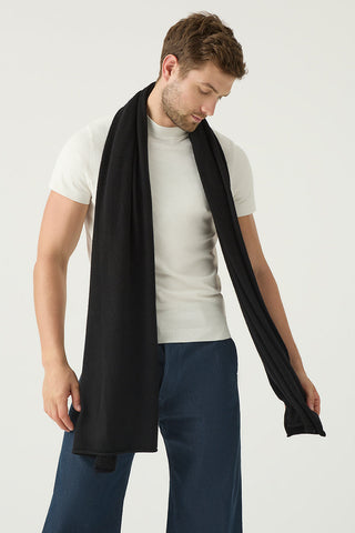 Black 100% Cashmere Travel Wrap for men and women | Kasmiri | Scarves and Shawls Online Shop
