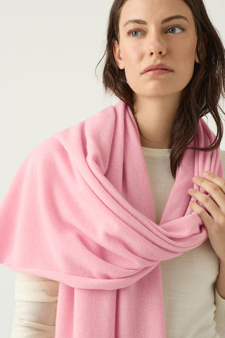 Pink 100% Cashmere Blanket Scarf | Kasmiri | Warm and Soft Scarves and Shawls Online Shop