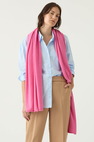 Pink 100% Super-Soft Cashmere Wool Travel Wrap | Kasmiri | Scarves and Shawls Online Shop