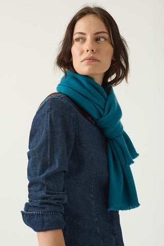 ultrasoft cashmere wool scarf in peacock blue | Kasmiri lightweight scarf Australia