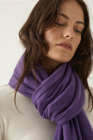 Purple 100% Cashmere Travel Wrap | Kasmiri | Scarves and Shawls Online Shop