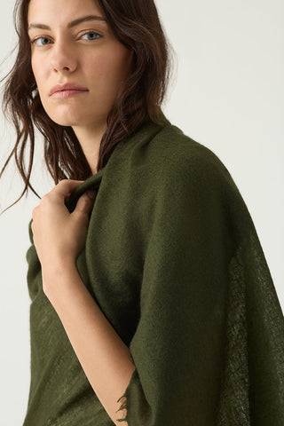green fringed cashmere scarf | Kasmiri lightweight scarf
