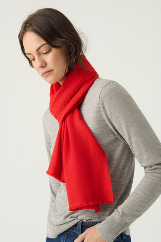 Himalayan luxury handcrafted red cashmere scarf | Kasmiri lightweight cashmere scarves Australia