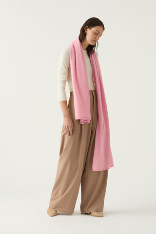 Blancmange Pink 100% Cashmere Travel Wrap | Kasmiri | Lightweight and Breathable Scarves and Shawls Online Shop