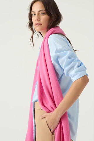 Pink 100% Cashmere Travel Wrap | Kasmiri | Lightweight Scarves and Shawls Online Shop