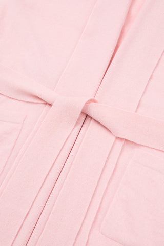 pure cashmere womens robe pink | luxury cashmere robe