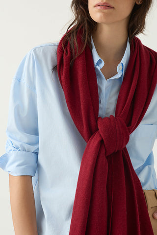 100% Tibetan Red Cashmere Travel Wrap | Kasmiri | Scarves and Shawls Online Shop
