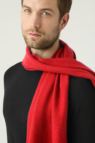 red ultrasoft cashmere wool fringed scarf for men and women | cashmere scarves Australia