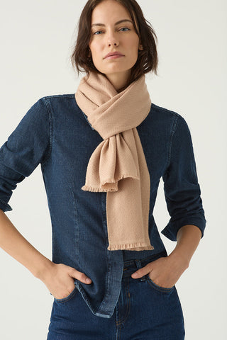 neutral hue textured cashmere wool scarf | Kasmiri cashmere Australia