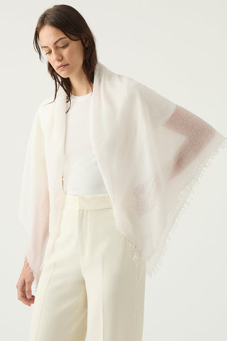 white Cloud cashmere scarf | Kasmiri light scarf