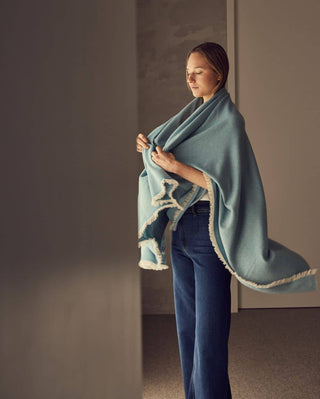blue throw blanket
