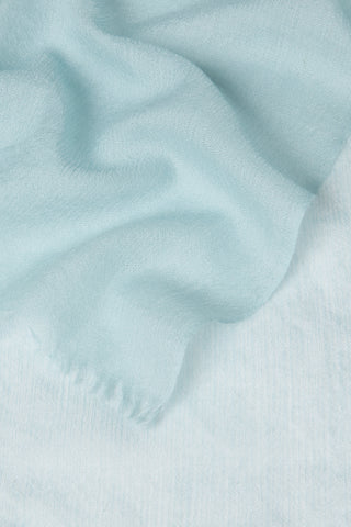 close up of a blue featherweight cashmere scarf |ultrasoft cashmere scarves