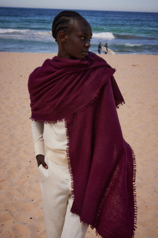 Cashmere Open Knitted Shawl