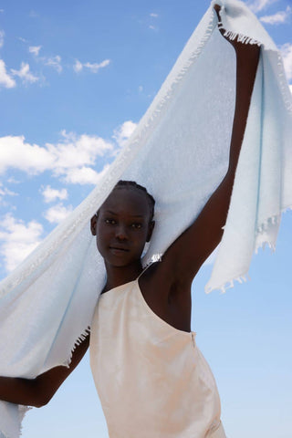 Cashmere Open Knitted Shawl