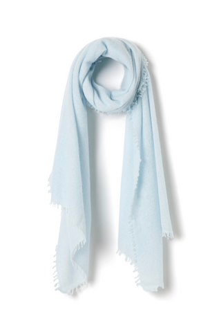 Sky Blue Cashmere Open Knitted Shawl | Cashmere Shawls